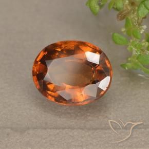 Granato hessonite Arancia Fuoco naturale da 1.85 ct, Ovale, VS