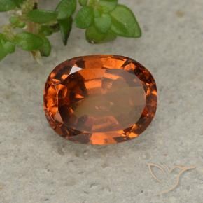 Granato hessonite Arancione scuro naturale da 1.74 ct, Ovale, VS