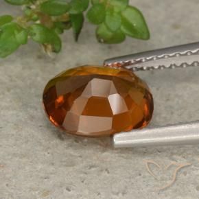 Granato hessonite Arancione scuro naturale da 1.74 ct, Ovale, VS