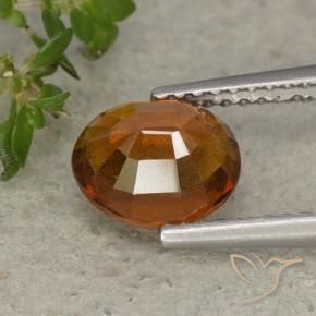 Granato hessonite Arancione scuro naturale da 1.82 ct, Ovale, VS-SI