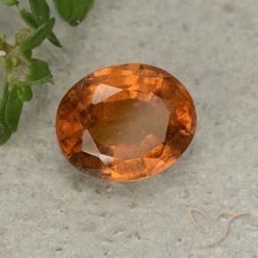 Granato hessonite Arancione scuro naturale da 1.81 ct, Ovale, VS-SI