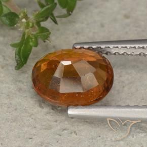 Granato hessonite Arancione scuro naturale da 1.90 ct, Ovale, VS-SI