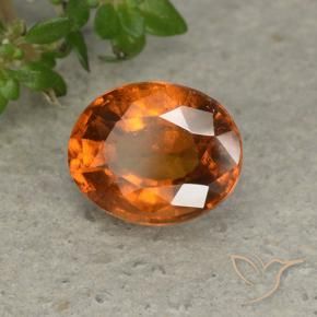 Granato hessonite Arancione scuro naturale da 1.84 ct, Ovale, VS-SI