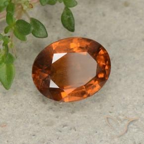 Granato essonite naturale arancione da 2,26 ct, taglio ovale, VS-SI