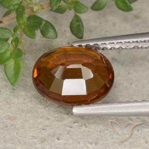 Granato essonite naturale arancione da 2,26 ct, taglio ovale, VS-SI