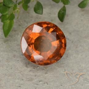Granato hessonite Arancione scuro naturale da 1.78 ct, Rotondo, VS-SI