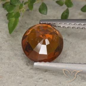 Granato hessonite Arancione scuro naturale da 1.78 ct, Rotondo, VS-SI