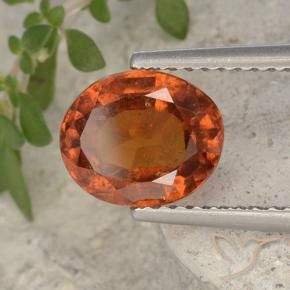 Granato hessonite Arancione rossastra naturale da 2.20 ct, Ovale, VS-SI