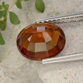 Granato essonite naturale arancione da 2,79 ct, taglio ovale, VS