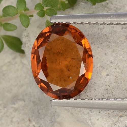 1.90ct Naturale Arancio medio-scuro Granato hessonite, Ovale, VS