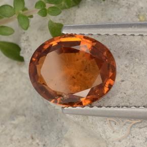 Granato hessonite Arancio medio-scuro naturale da 1.90 ct, Ovale, VS