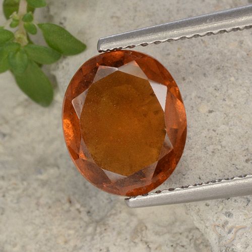 2.71ct Naturale Arancio medio-scuro Granato hessonite, Ovale, VS