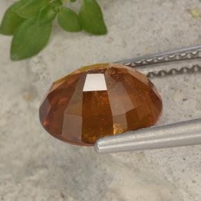 Granato essonite naturale arancione da 2,62 ct, taglio ovale, VS-SI
