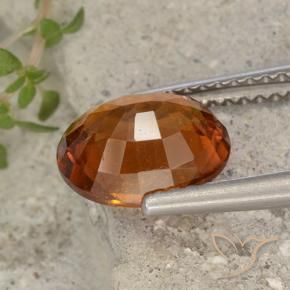Granato hessonite Arancio Medio naturale da 2.40 ct, Ovale, VS