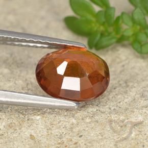 Granato hessonite Arancione scuro naturale da 1.96 ct, Ovale, VS