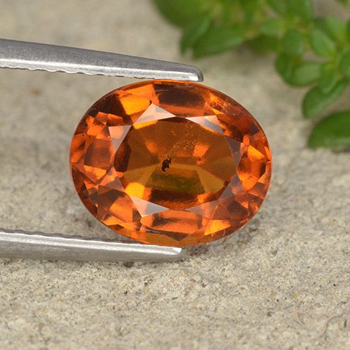 2.27ct Naturale Arancio medio-scuro Granato hessonite, Ovale, VS-SI