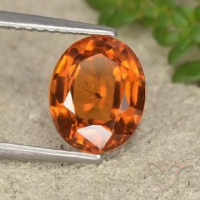 Granato hessonite Arancio medio-scuro naturale da 2.27 ct, Ovale, VS-SI