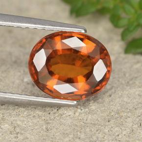 Granato hessonite Arancione naturale da 2.28 ct, Taglio ovale, VVS-VS