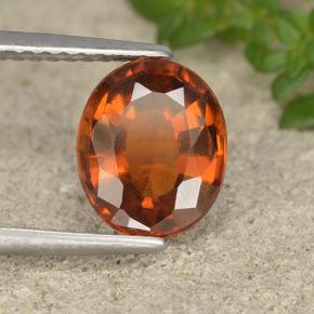 Granato hessonite Arancione naturale da 2.28 ct, Taglio ovale, VVS-VS