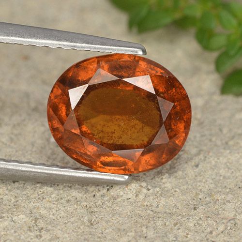 2.61ct Naturale Arancione Ambra Granato hessonite, Ovale, VS-SI