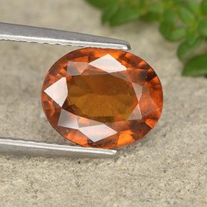 Granato essonite naturale arancione da 2,12 ct, taglio ovale, VS
