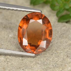 Granato essonite naturale arancione da 2,12 ct, taglio ovale, VS