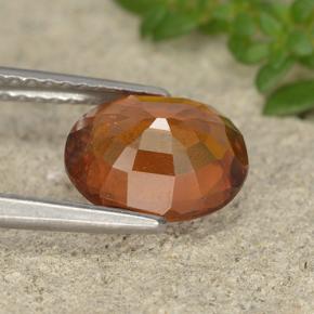 Granato essonite naturale arancione da 2,12 ct, taglio ovale, VS
