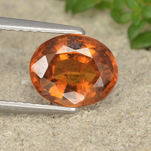 2.01ct Naturale Arancio medio-scuro Granato hessonite, Ovale, VS-SI