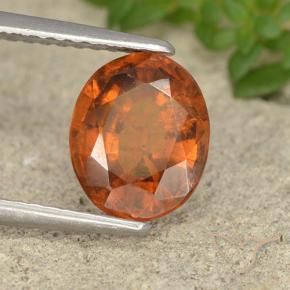 Granato hessonite Arancio medio-scuro naturale da 2.01 ct, Ovale, VS-SI