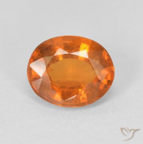 1.97ct Naturale Arancione scuro Granato hessonite, Ovale, VS-SI