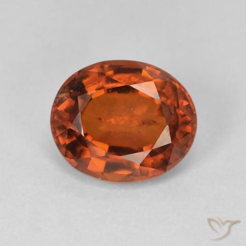 2.76ct Naturale Arancione scuro Granato hessonite, Ovale, VS