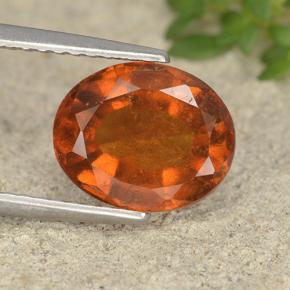 Granato essonite naturale arancione da 3,12 ct, taglio ovale, VS