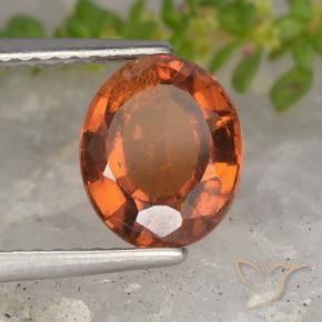 Granato hessonite Arancio medio-scuro naturale da 2.15 ct, Ovale, VS-SI