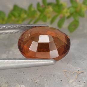 Granato hessonite Arancio medio-scuro naturale da 2.15 ct, Ovale, VS-SI