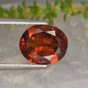 Granato essonite naturale rosso da 2,23 ct, taglio ovale, VS-SI