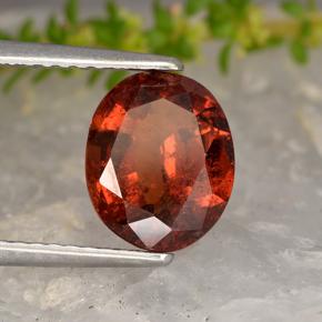 Granato essonite naturale rosso da 2,23 ct, taglio ovale, VS-SI