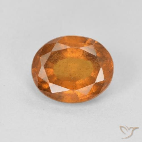 2.19ct Naturale Medium Dark-Orange Granato hessonite, Ovale, VS-SI