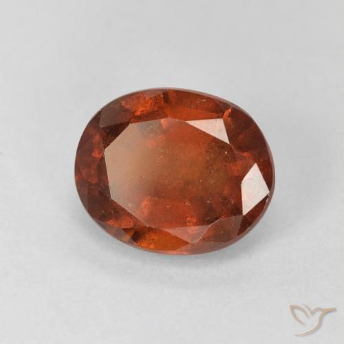 Granato hessonite Arancione scuro naturale da 2.27 ct, Ovale, VS-SI