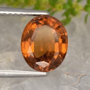 Granato hessonite Arancio medio-scuro naturale da 2.25 ct, Ovale, VS-SI