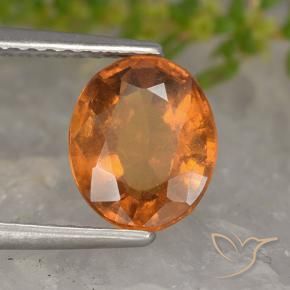 Granato hessonite Arancione scuro naturale da 1.99 ct, Ovale, VS-SI
