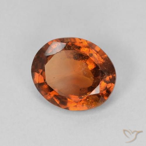 Granato hessonite Arancione scuro naturale da 1.86 ct, Ovale, VS-SI