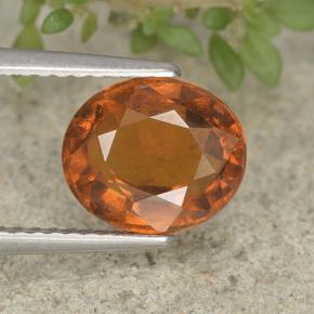 Granato essonite naturale arancione da 2,48 ct, taglio ovale, VVS-VS