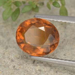 Granato essonite naturale arancione da 2,48 ct, taglio ovale, VVS-VS