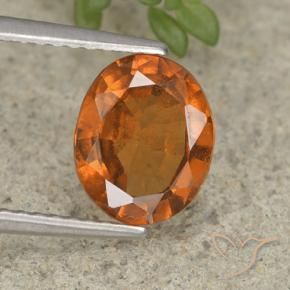 Granato hessonite Arancio medio-scuro naturale da 1.83 ct, Ovale, VS-SI