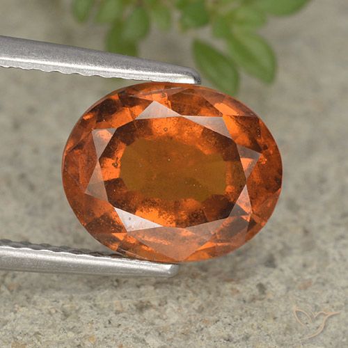 2.73ct Naturale Arancione Ambra Granato hessonite, Ovale, VS-SI