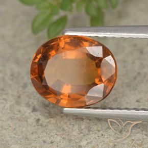 Granato hessonite Arancio medio-scuro naturale da 2.25 ct, Ovale, VS-SI