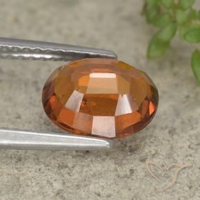 Granato hessonite Arancio medio-scuro naturale da 2.25 ct, Ovale, VS-SI
