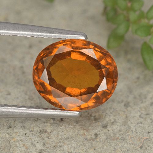2.07ct Naturale Arancio medio-scuro Granato hessonite, Ovale, VS