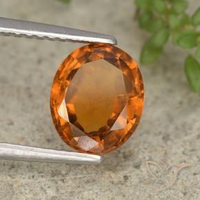 Granato hessonite Arancio medio-scuro naturale da 2.07 ct, Ovale, VS