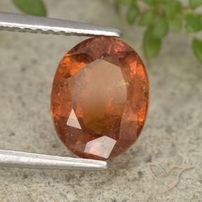 Granato hessonite Arancione Ambra naturale da 2.43 ct, Ovale, VS-SI